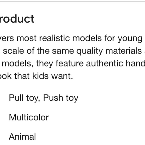 Adorable White and Brown Dog Pull Toy natural wood wheels felt body. - Picture 4 of 5